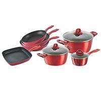 Galileo Casa 5903429 Rouge Batterie 10 pièces en aluminium forgé-induction-extérieur métallique