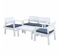 Galileo Casa Ensemble Jardin, Résine, Blanc, Gris, 4 pezzi