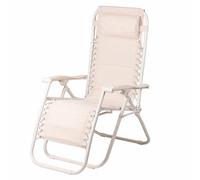 Galileo Chaise Grande Relax Ivoire, Assise rembourrée, Verte, Structure en Acier au Carbone, inclinable et refermable, Rio Plus Esté