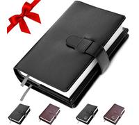 GALILEO Couverture de grand livre double AA et 12 étapes et 12 traditions | Porte-médaillon | Cadeau AA | Alcooliques anonymes | Cuir synthétique | Couvertures de livre AA pour couverture rigide (uni