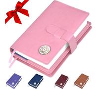 GALILEO Couverture double AA pour grand livre, 12 étapes et 12 traditions | Porte-médaillon | Cadeau AA | Alcooliques anonymes | Cuir PU | Couvertures de livre AA pour couverture rigide (unie/poche