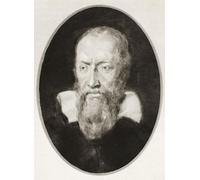 Galileo Galilei 1564-1642. Polymath italien. Illustration de Gordon Ross Artiste et illustrateur américain (1873-1946) tiré des biographies vivantes d'hommes célèbres. Poster imprimé par Ken Welsh