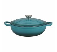 Galileo Poêle avec couvercle 30,5 cm en fonte émaillée, induction, octane, Les Cocottes OuiChef