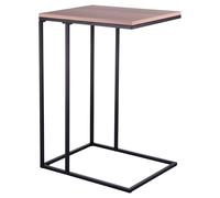 Galileo Table d'appoint latérale en Bois MDF et Fer 40 x 30 x 58 cm, Marron, Oui
