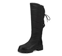 Galindopia Femmes's Bottes de Neige Knee High Chaud L'hiver Chaussures Étanche Fourrure Lining Down Puffer Bottes Nonslip Outdoor Botas para Mujer Black Size 42