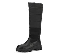 Galindopia Femmes's Bottes de Neige Knee High Chaud L'hiver Chaussures Étanche Fourrure Lining Down Puffer Bottes Nonslip Outdoor Botas para Mujer Black Size 42