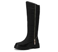 Galindopia Femmes's Bottes de Neige Knee High Chaud L'hiver Chaussures Étanche Fourrure Lining Down Puffer Bottes Nonslip Outdoor Botas para Mujer Black Size 43