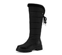 Galindopia Femmes's Bottes de Neige Knee High Chaud L'hiver Chaussures Étanche Fourrure Lining Down Puffer Bottes Nonslip Outdoor Botas para Mujer Black Size 39