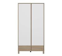 Galipette - Armoire 2 portes Achille Chêne blond et blanc