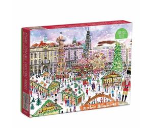 Galison 9780735366763 Michael Storrings Christmas Market 1000 Piece Puzzle, Dresden
