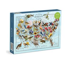 Galison 9780735372979 Wendy Gold State Birds 1000 Piece Puzzle