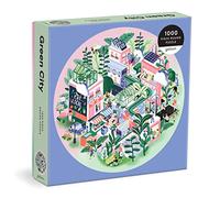 Galison - Puzzle rond Green City - Multicolore - 1000 pièces