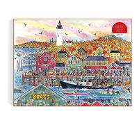 Galison Puzzle Michael Storrings Autumn by the Sea – Multicolore – 1000 pièces
