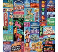 GALISON Puzzle carré bannière de motel 500 pièces