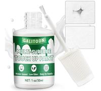 Galitoon Multi Surface Touch Peinture de Réparation Émail, Peintures pour Baignoire Répare les Petits Défauts, Convient aux Baignoires, Portes et Fenêtres Peinture Blanche 30ML (Blanc)