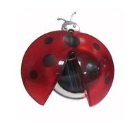 Galix Coccinelle solaire Décoration de jardin avec clip, lumière led, 6 x 5,8 x 3,5cm