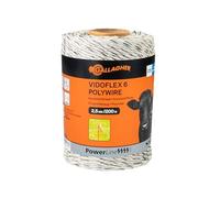 Gallagher - Vidoflex 6 Powerline (blanc, 200 mètre) - Conducteurs de clôture électrique - Fil synthétique
