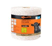 Gallagher - Vidoflex 9 TurboLine Plus (blanc, 400 mètre) - Conducteurs de clôture électrique - Fil synthétique