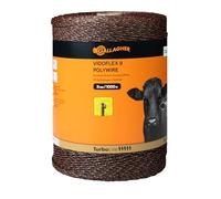 Gallagher - Vidoflex 9 TurboLine Plus (terra, 1000 mètre) - Conducteurs de clôture électrique - Fil synthétique