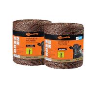 Gallagher - Vidoflex 9 TurboLine Plus (terra, Paquet Duo, 2x400 mètre) - Conducteurs de clôture électrique - Fil synthétique