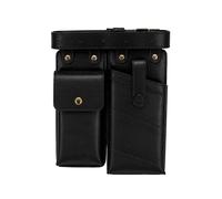 Gallantry Étui Ceinture pour Smartphone à Effet Cuir avec Sangle Ajustable Noir