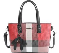 Gallantry, mini-shopper femme à carreaux avec bandoulière, noir / rouge