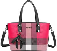 Gallantry, mini-shopper femme à carreaux avec bandoulière, rose