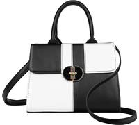 Gallantry, sac à bandoulière pour femme élégant avec poche intérieure pratique + fermeture éclair, blanc / noir