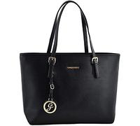 Gallantry - Sac à main Femme - Cabas - Simili Cuir - Sac de cours - lycée - lycééenne - étudiante - shopping - Grand format + RFID Karl Loven (Blanc Noir)