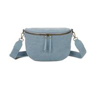 Gallantry - Sac Banane Bandoulière Femme En Toile Canvas - Porte Épaule Croisé Ou Devant Poitrine - Ultra Léger - Bleu Clair