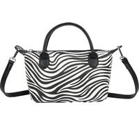 Sac à Main à Motif Zèbre pour Femme avec Bandoulière Amovible Gallantry Noir Noir
