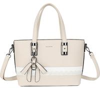 Gallantry, sac shopper femme ajouré, motif vague, nœud et bandoulière, gris jaune