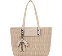 Gallantry, shopper femme aspect tressé avec nœud & anses longues, gris taupe