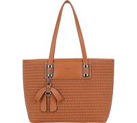 Gallantry, shopper femme aspect tressé avec nœud & anses longues, marron