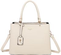 Gallantry, shopper femme avec fermeture florale en métal, gris jaune
