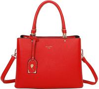 Gallantry, shopper femme avec fermeture florale en métal, rouge