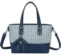 Gallantry, shopper femme structuré à carreaux et bandoulière, bleu