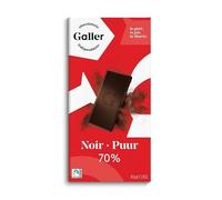 Galler - Chocolat Noir Intense 70% de cacao - 80g - Plaisir intense pour les amateurs de chocolat - Fabriqué en Belgique - Qualité supérieure - Tablette de chocolat noir - Lot De 4 - Vendu Par Lot