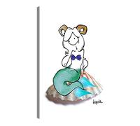 Gallery of Innovative Art Premium Impression d'image Murale - Capricorn, 100 Polyester/100% Pine Wood, Multicolore, 40 x 30 x 2 cm