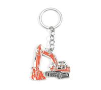 Gallkeat Porte-clés pelleteuse pour enfants - Porte-clés de chantier - Pendentif de sac à dos pour garçons et filles - Tracteur - Excavatrice - Fête d'anniversaire