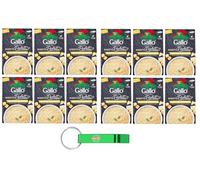 Gallo Risotto Perfetto Quattro Formaggi Lot de 12 préparés pour 4 risotto au fromage 100 % riz italien 175 g + porte-clés Beni Culinari
