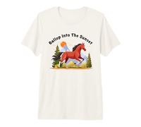 Gallop Into The Sunset Illustration de Cheval de Style bohème T-Shirt Haut de Gamme