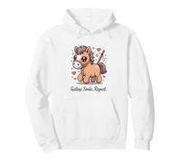 Gallop Smile Repeat, Joli Cheval de Poney Kawaii Sweat à Capuche