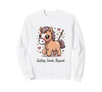 Gallop Smile Repeat, Joli Cheval de Poney Kawaii Sweatshirt