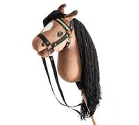 Galloping Kids Cheval à Bâton Hobby Horse Vento A3 - Marron avec Crinière Noire - Jouet Équestre pour Enfants de Plus de 8 Ans - Fabriqué en Europe, Durable