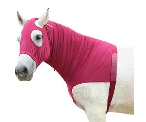 Gallopoff Capot de Cheval en Tissu Extensible avec Zip, Protège-épaule pour Cheval avec Couvre-Cou Élastique