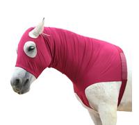 Gallopoff Capuche slinky pour cheval avec fermeture éclair, capuche extensible en élasthanne pour protection de la crinière, housse respirante pour la préparation des spectacles, économiseur de