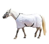 Gallopoff Couverture anti-mouches respirante Protection UV et rayures Fermeture poitrine réglable Sangle croisée jambes