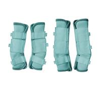 Gallopoff Lot de 4 Bottes Anti-Mouches pour Chevaux - Leggings en Maille Respirante et Confortable - Réduit Le Stress et la Fatigue des Jambes - Bleu Ciel