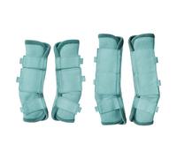 Gallopoff Lot de 4 Guêtres Chevaux, Éviter de Taper du Pied, Vert Menthe M | Velcros Renforcés, Maille Respirante, Ne Frottent Pas, pour le Paturage et l'écurie